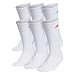 adidas Women's Athletic Crew Socks (6-Pack), White/Shock Pink/Glow Orange/Shock Purple, Medium