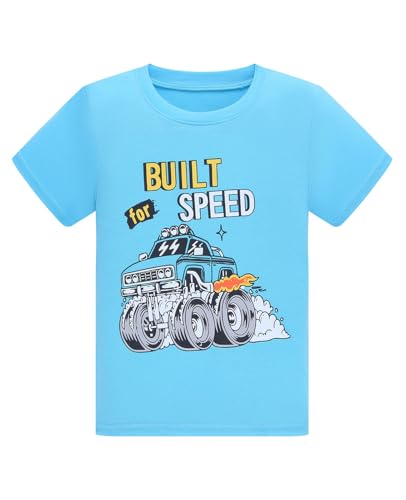 Demifill Toddler Boys 3 Pack Short Sleeve Boys Short T-Shirts Crew Neck T-Shirt Size 2-10Years4