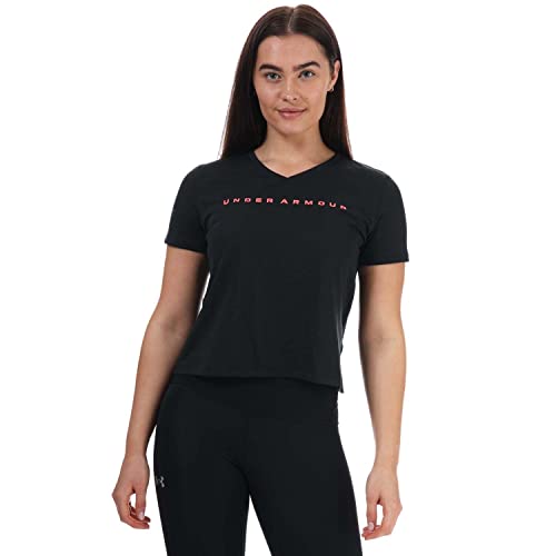 Under Armour Women's UA Speed Stride Chroma T-Shirt in Black, Size 16-18
