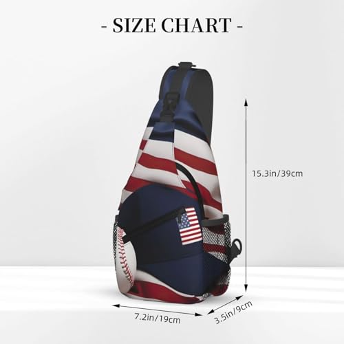 American Flag And Baseball Stylish Men'S Messenger Bag - Durable Polyester, Huge Capacity & Adjustable Strap3