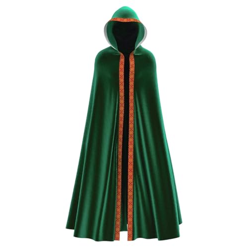 Cape de sorcière médiévale gothique à capuche longue pour costume de cosplay