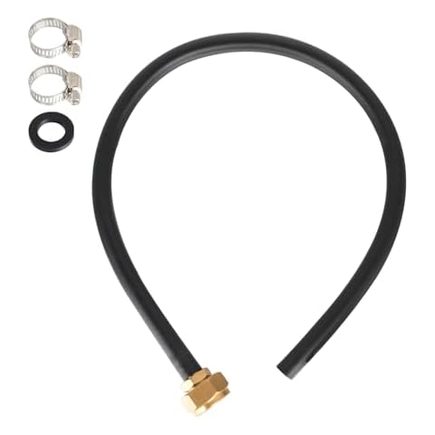 Phivan Garden Hose 2.4 ft x 3/4" Leader Hose, Short Water Hose Heavy Duty, Flexible, Reinforced PVC Hose with Stainless Steel Tightening Fixture Dehumidifier Drain Hose for Household & Commercial Cover