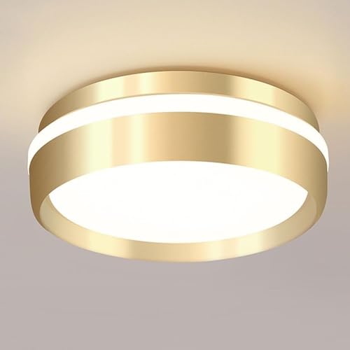 Plafonniers de style doré modernes : luminaire LED encastré chic rond