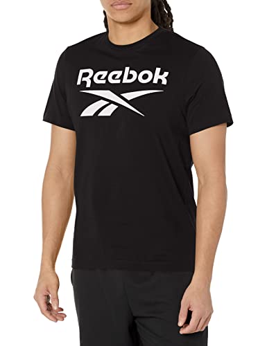 Reebok Men's Standard Big Logo Tee, Black, Large