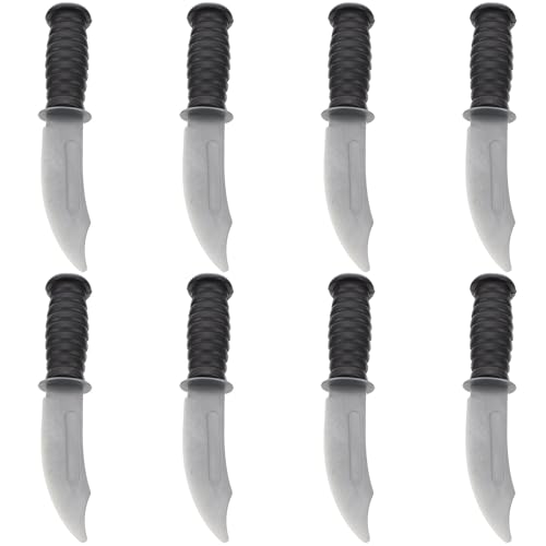 DECHOUS 8 pièces Couteau Imitation Plastique pour Garçon Fille Accessoire Décoration Halloween Prop Réaliste pour Fête et Spectacle