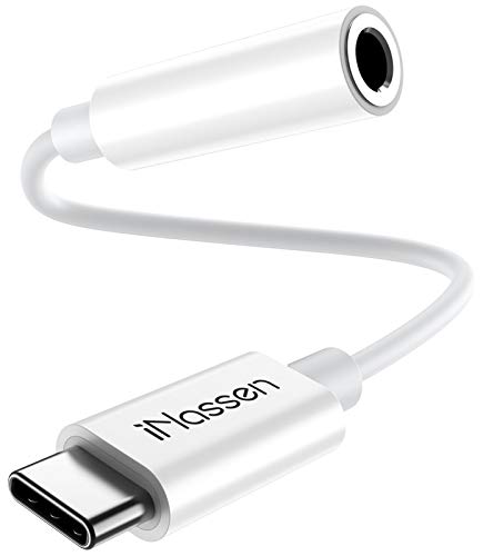 Usb C to 3.5mm Headphone Jack Adapter, iNassen Type C to 3.5mm Audio Adapter, USB-C Aux Audio Dongle Cable Cord Adapter, Compatible with Samsung Galaxy S20, Note 20 10 S10 S9, iPad Pro, Pixel 4/3/2 XL