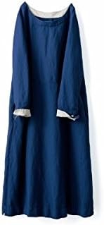 Amazon Co Jp フェリシモ サニークラウズ Sunny Clouds さらに大人な麻ワンピース ダークネイビー 3l 服 ファッション小物