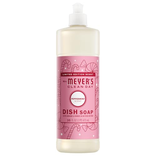Image of MRS. MEYER'S CLEAN DAY Liquid Dish Soap, Limited Edition Peppermint, 16 fl. oz