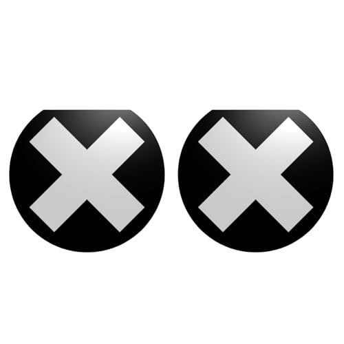 Cubiertas de Faros Estilo Cruz para BMW E36 - Juego de 2 Piezas de Decoración Tuning en Blanco y Negro