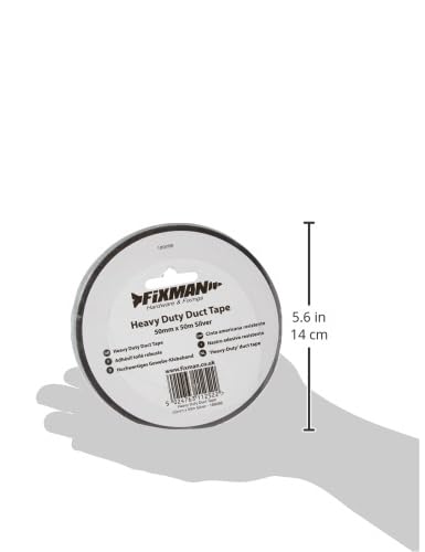 Image of FIXMAN 189098 Heavy Duty Duct Tape 50 mm x 50m Silver