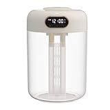 SHOOYIO Humidificador purificador de aire con tecnología de doble aspersión de 4 L, control vocal, reloj silenciador, modo tranquilo, humidificador de doble aspersión