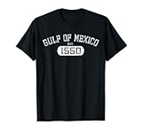 Retro Gulf of Mexico Est 1550 Mexican Flag for Men Women T-Shirt