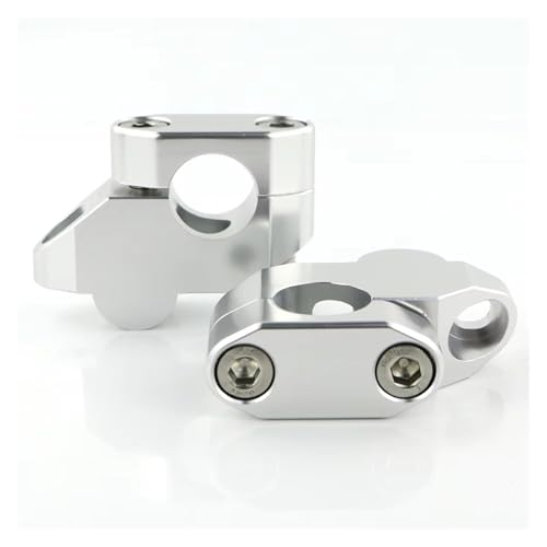 Lenkerklemmen-Halterungsset Für Suzuki Für SV650 1999-2012 2016-2021 Motorrad-Lenker-Riser Erhöhter Verlängerter Lenker Zurück Verschobener Riser-Versatz Riser Clamp(Silver)