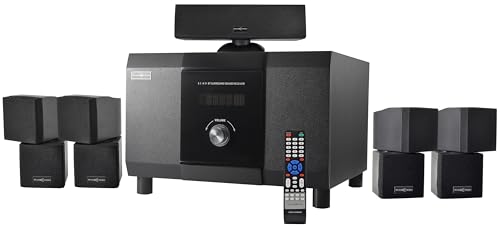 Image of 5.1 Channel Home Theater System with 10" Subwoofer, Bluetooth,5 Speakers, Remote, Radio, RCA- Perfect for Movies, Music, Karaoke