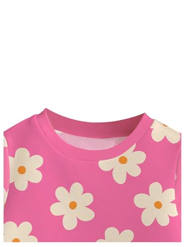 WDIRARA Toddler Girl's Floral Graphic Sweatshirt Crewneck Long Sleeve Pullover Cute Tops3