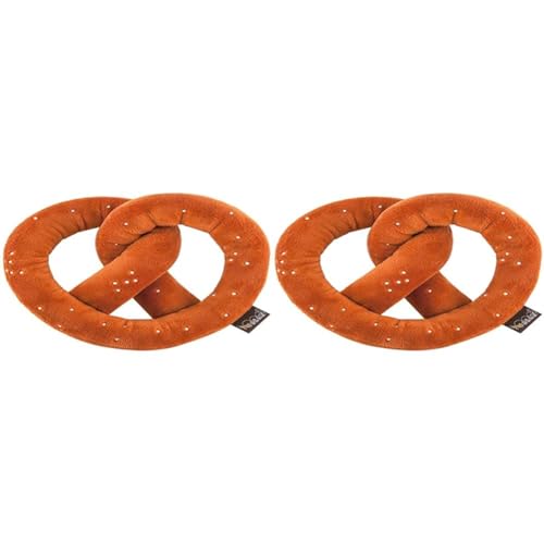 P.L.A.Y. Pet Lifestyle and You - PLÜSCH Spielzeug FÜR Hunde UND Katzen - Brezel (Packung mit 2)