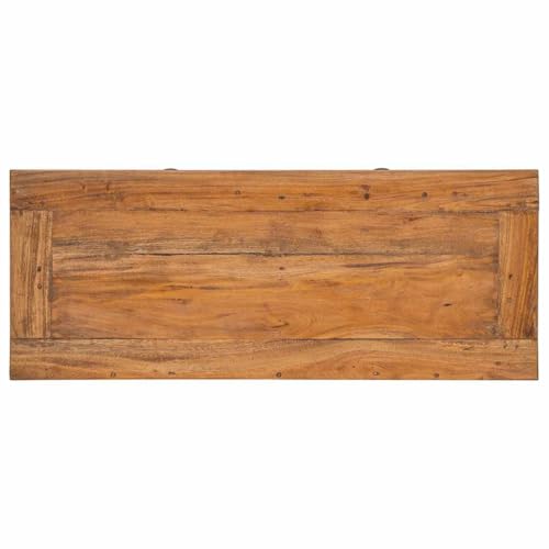 vidaXL Wooden Sideboard in Solid Reclaimed Wood with Drawers and Cabinet, Practical Storage and Display, Rustic Farmhouse Décor - Image 8