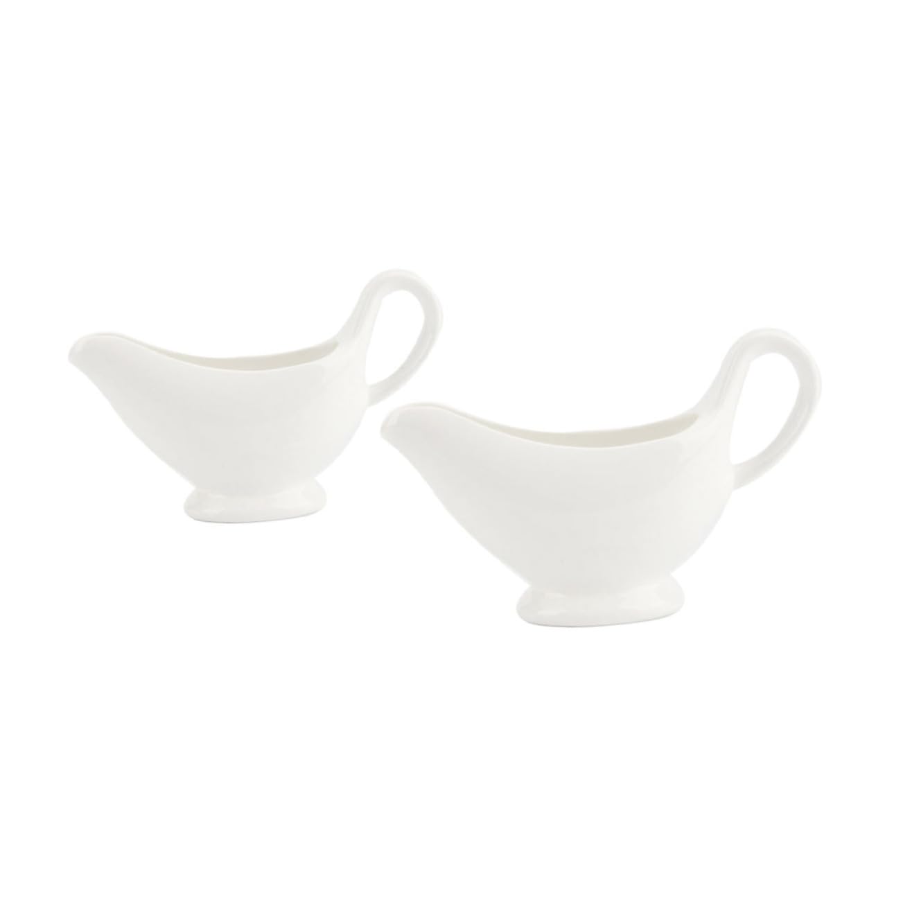 Garneck 2pcs Sauce Boat Gravy Boats Condiment Boats Seasoning Cups Food Containers with Lids Water Kettle Coffe Creamer Pour Gravy Sauce Containers Sauce Bowls Sauce Cups Ceramics White