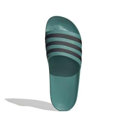 adidas Unisex-Adult Adilette Aqua, Pure Teal/Black/Pure Teal, 102