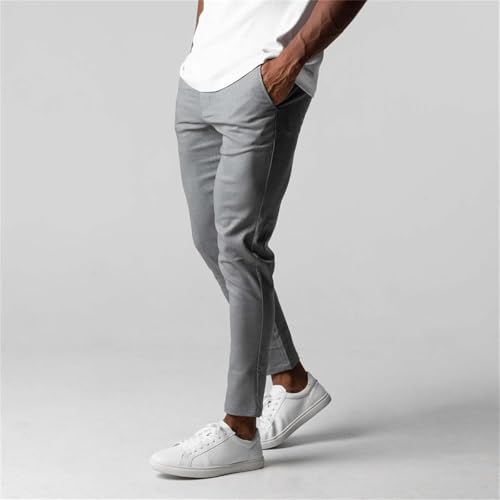 Active Chinos, Mens Slim Fit Stretch Skinny Tapered Dress Pants Casual Solid Trousers, Active Chinos Pants Men2