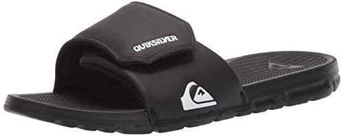 Quiksilver Men's Shoreline Adjust Slide Sandal, Black/White/Black, 10(43) M US