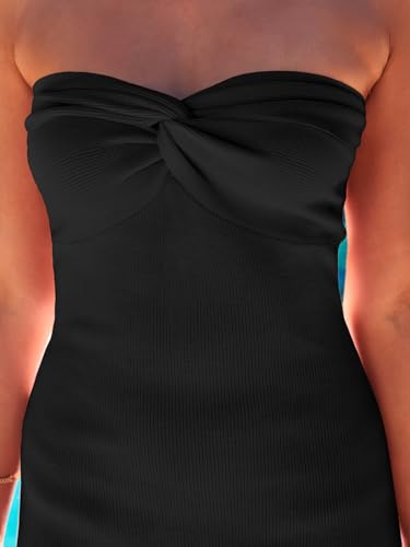 Robe en maille ajustée midi LILLUSORY style bodycon chic à manches longues - 5