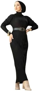 بيزك هاي كول صوف نسائي ,فستان حريمي صوف مضلع ون سايز الوان متعدده