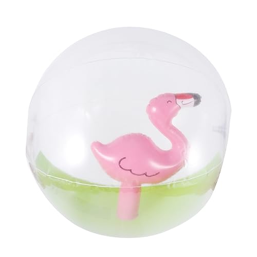 BESPORTBLE Inflatable Beach Balls for Funny Flamingo Pattern Plaything with Pump for Pool Parties Easy to Inflate Deflate