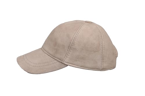 HATSQUARE Suede Leather Baseball Cap Adjustable Dad Plain Hat Stylish