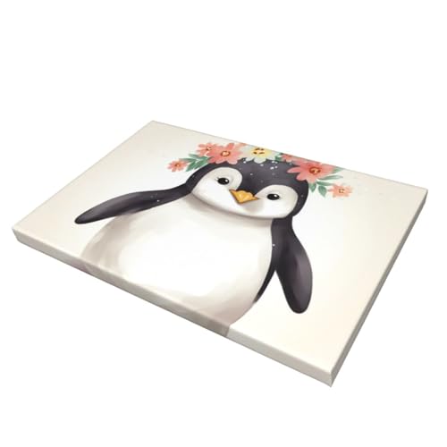 Impression sur toile pingouin vintage déco murale rétro salon 30x45cm - 3