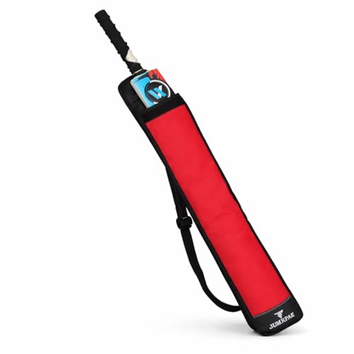 Image of Cricket Bat Cover | Waterproof Polyester Bat Carry Bag with Adjustable Strap | Durable & Lightweight | Suitable for All Standard Cricket Bats (JPBTBAG01) (Red)