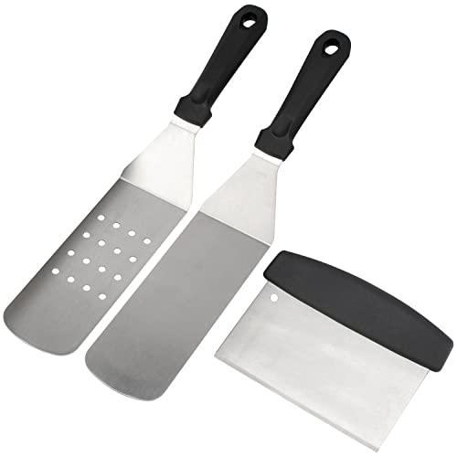 WELL GRILL 44,5x26cm Gusseisen Grillplatte mit Grillspachtel Set für Weber Spirit 210 & 310 Serie Gasgrills, Universal Plancha Grillschale Zubehör für Gasgrill und Holzkohlegrill