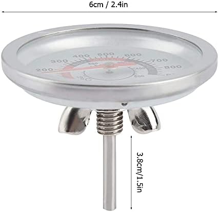 Jeffergarden Barbecue Thermometer Stainless Steel Barbecue Bbq Smoker Grill Thermometer Temperature Gauge 50-90 There Is a Small White Box Attached