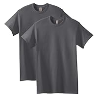 Gildan Unisex Adult Heavy Cotton T-Shirt, Style G5000, Multipack, Charcoal (2-Pack), X-Large