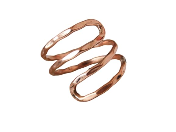 Generic Arthritis finger splint rings | Hammered Arthritis Ring For Unisex | Splint Ring for PIP or DIP Joint | Arthritis Thumb Toe Finger Rings for Unisex jewelry | Stackable Ring,, Copper