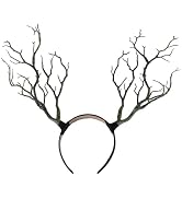 Healeved Simulate Branch Headband Halloween Cosplay Hairwear Darkly Style Antler Crown Halloween ...