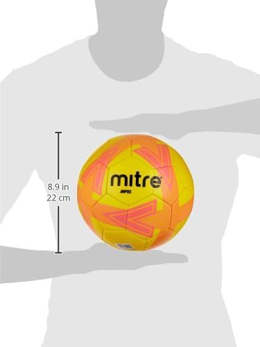 Mitre Impel L30P Fußball | Extrem trsapazierfähig | formbeständig Fußball, Gelb/Orange, 5