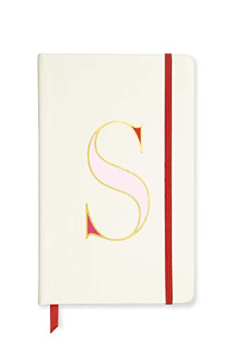 kate spade new york Take Note Large Leatherette Initial Notebook, Bound Journal Includes 168 Lined Pages, S (Red)