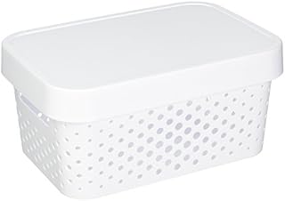 Curver Gepunktet "Infinity" Storage Box, White, 26.8 x 18.6 x 12.4 cm