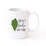 The Cotton & Canvas Co. Don't Kale My Vibe Funny Food Pun Porcelain Ceramic Coffee Mug and Tea Cup