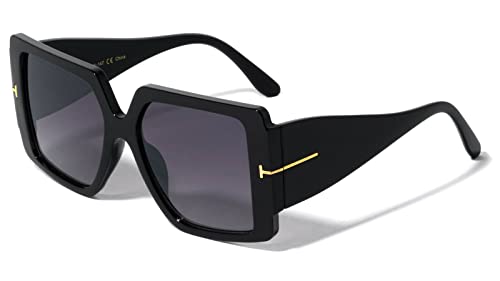 Dweebzilla Womens XL Oversized Thick Bold Square Butterfly Retro Sunglasses