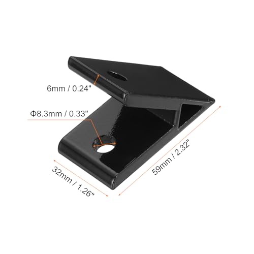 Équerre d'angle 45 degrés renforcée pour profilé aluminium 4040 noir - 3