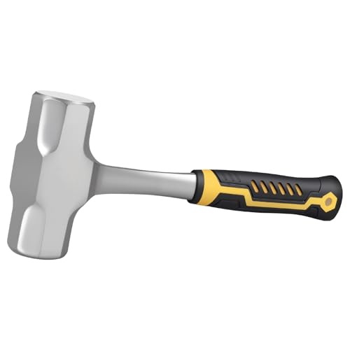 CHUENHEI 2 Stück 2000g Fäustel Hammer, 310mm Lang 2kg Vorschlaghammer mit Gummigriff, Sledge Hammer Abbruchhammer für Camping, Abbrucharbeiten, Pfahlschlagen, Betonbrechen