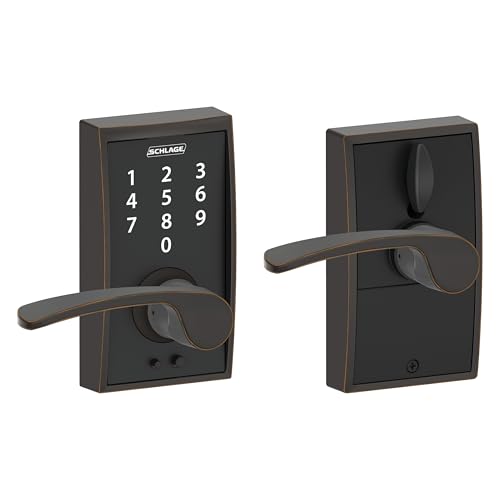 Serrure sans clé Schlage Camelot Touch résolvant les pertes de clés de maison