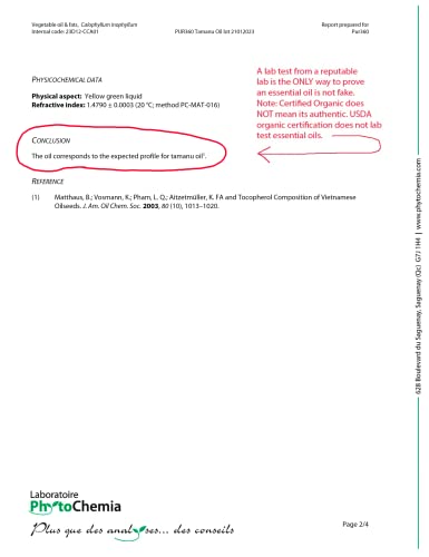 Tamanu Oil - Best Treatment for Psoriasis, Eczema, Acne Scar, Rosacea - Relief for Dry, Scaly Skin, Scalp and More - Cold Pressed – Proven 100% Pure