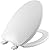 MAYFAIR 1880SLOW 000 Caswell Toilet Seat will Slowly Close and Never Loosen, ELONGATED, Long Lasting Plastic, White & Bemis 1500EC 390 Lift-Off Wood Elongated Toilet Seat, 1 Pack, Cotton White