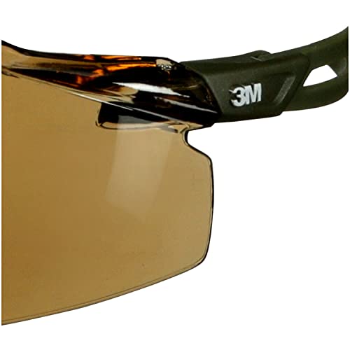 3M SecureFit 500 Safety Glasses, Dark Green frame, Scotchgard Anti-Fog/Anti-Scratch Coating (K&N), Brown lens, SF505SGAF-DGR-EU - Image 2