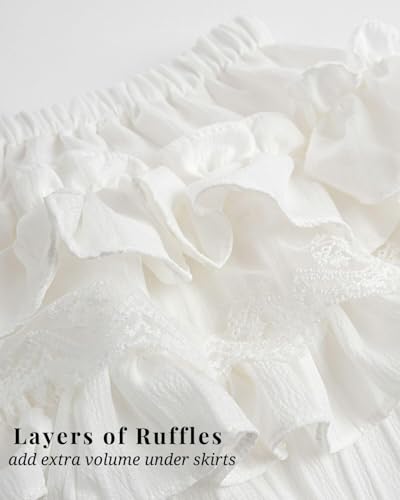 Nuoqi Bloomers Shorts for Women White Ruffle Victorian Shorts Renaissance Knickers Pants4