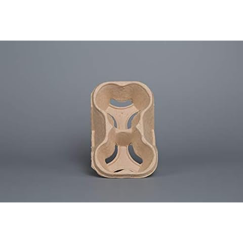 2 Cup Tray Holder Paper Cardboard Carrier Tea Coffee Hot & Cold Drinks x 50 pcs ECO BIO Friendly Cover