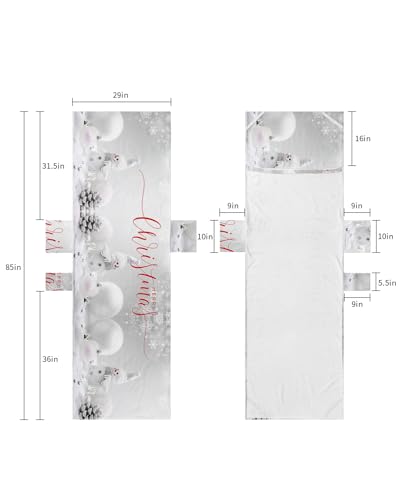 Grey Snowman Christmas Beach Lounge Chair Towel Cover, Soft Chaise Lounge Towel with Side Pockets Patio Pool Chairs Cover for Beach/Pool Sunbathing 29x85 Xmas Pine Cones Balls Snowflake